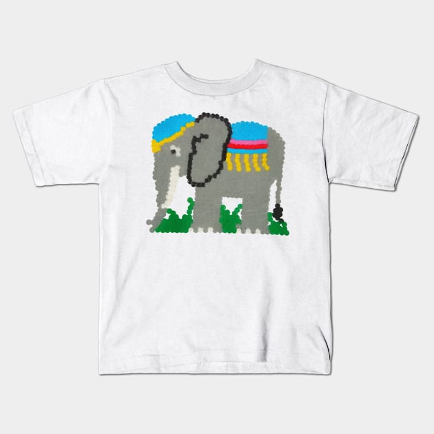 Elephant illustration Kids T-Shirt by Russell102